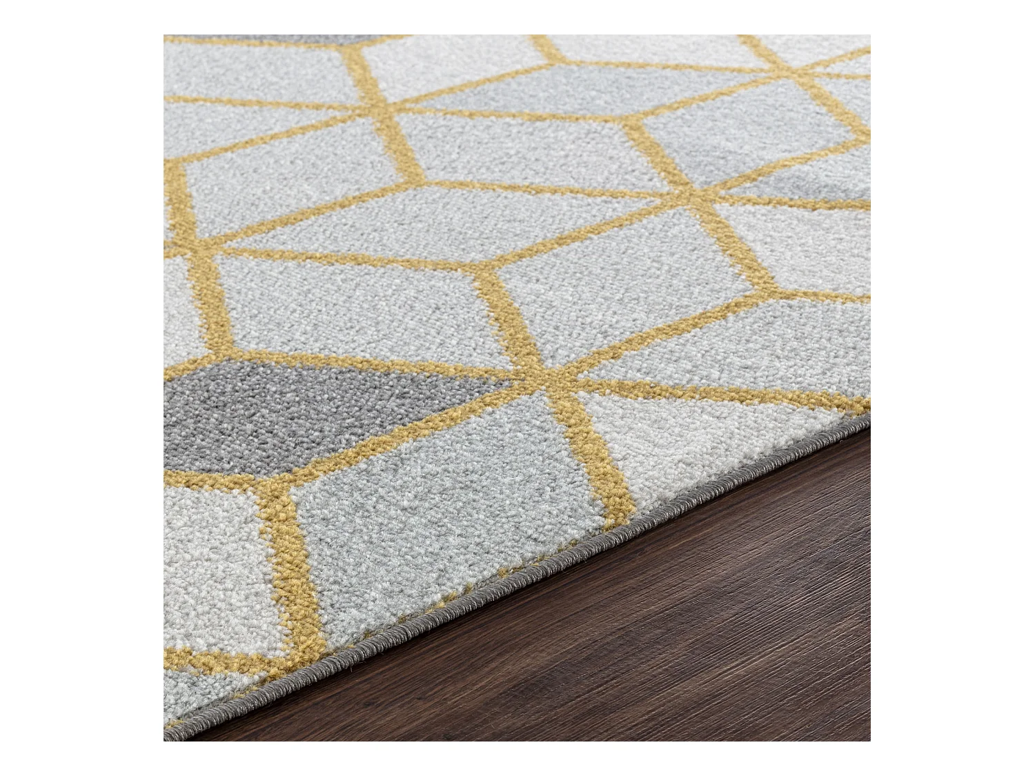 Tapis Scandinave Moderne - Blanc/Jaune - 160x220cm - UNITY