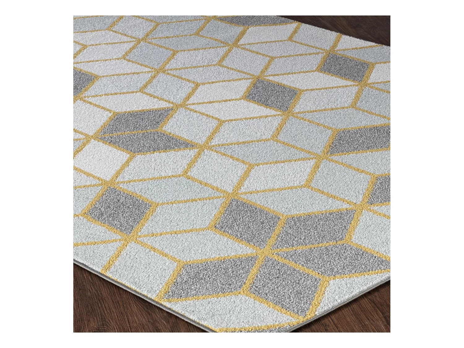 Tapis Scandinave Moderne - Blanc/Jaune - 160x220cm - UNITY