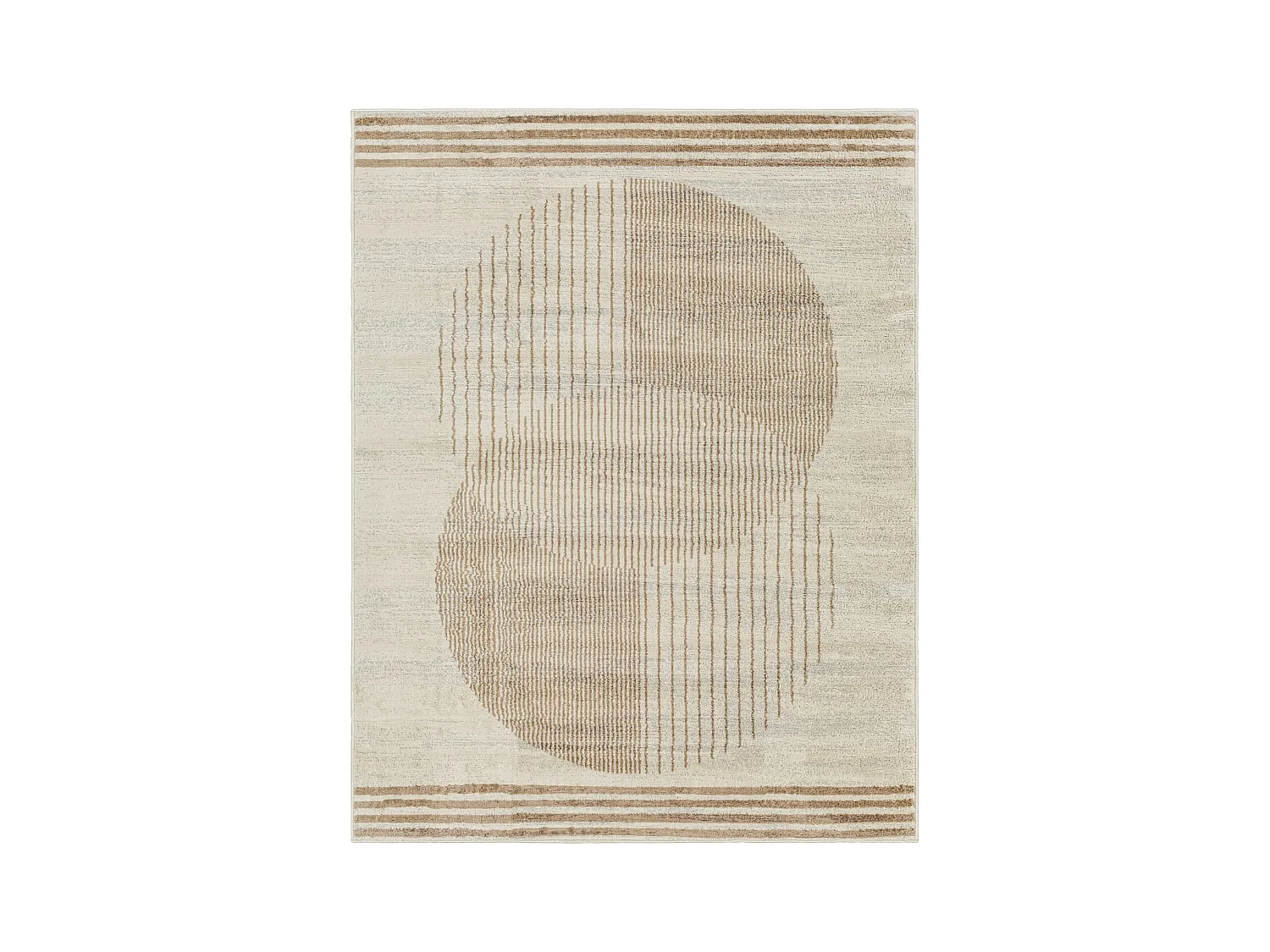 Modern Scandinavisch Tapijt - Beige/Bruin - 160x215cm - ENSO2