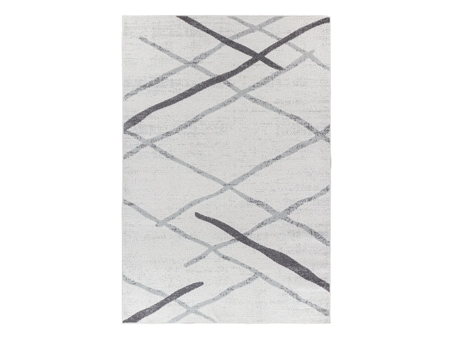 Tapis Scandinave Moderne - Blanc/Gris - 120x170cm - FELICIA