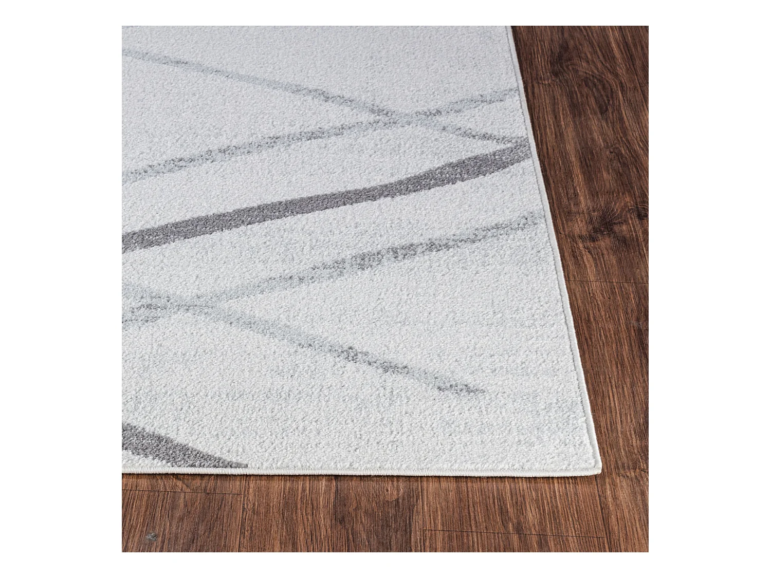 Tapis Scandinave Moderne - Blanc/Gris - 120x170cm - FELICIA