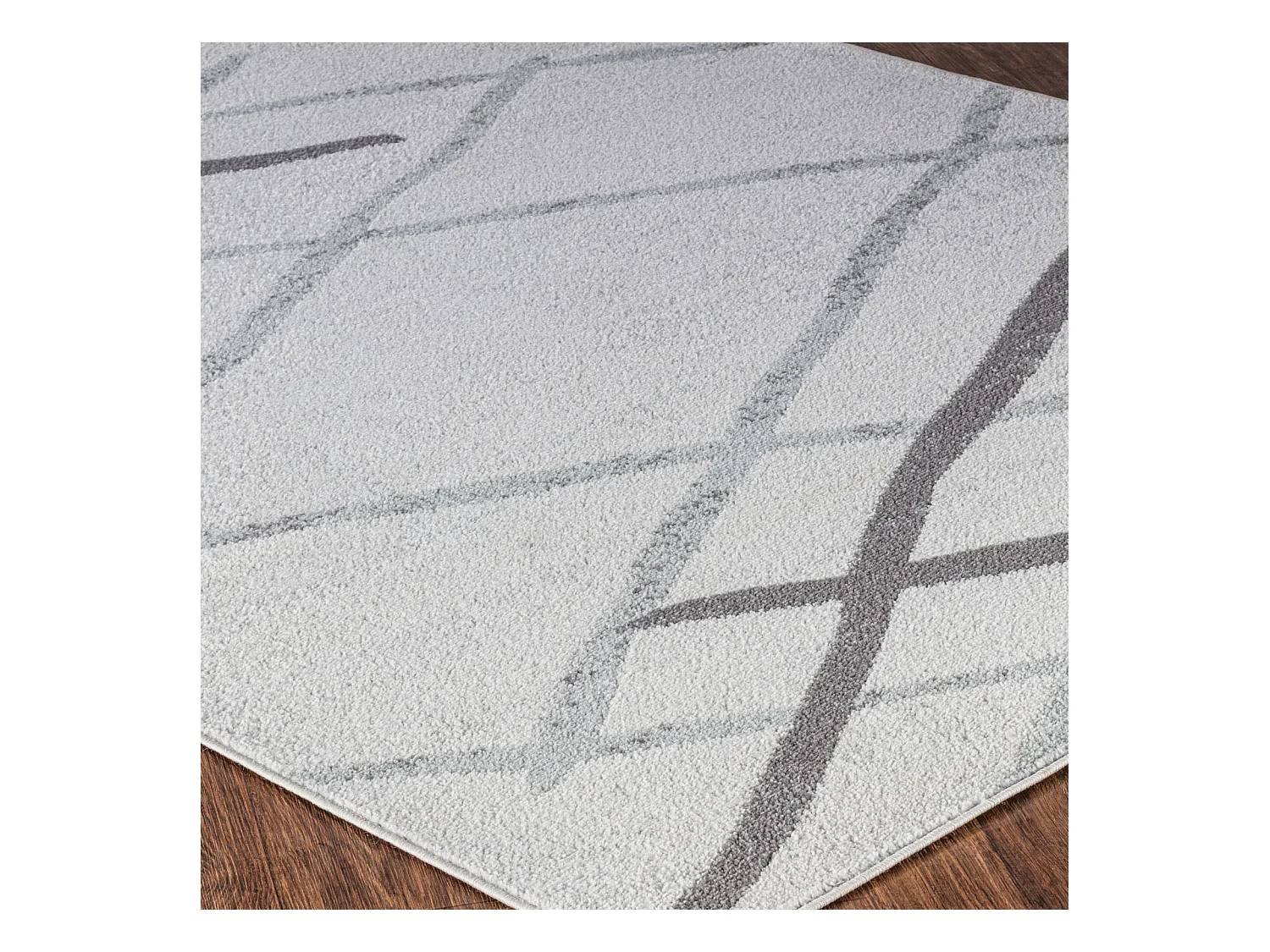 Tapis Scandinave Moderne - Blanc/Gris - 120x170cm - FELICIA