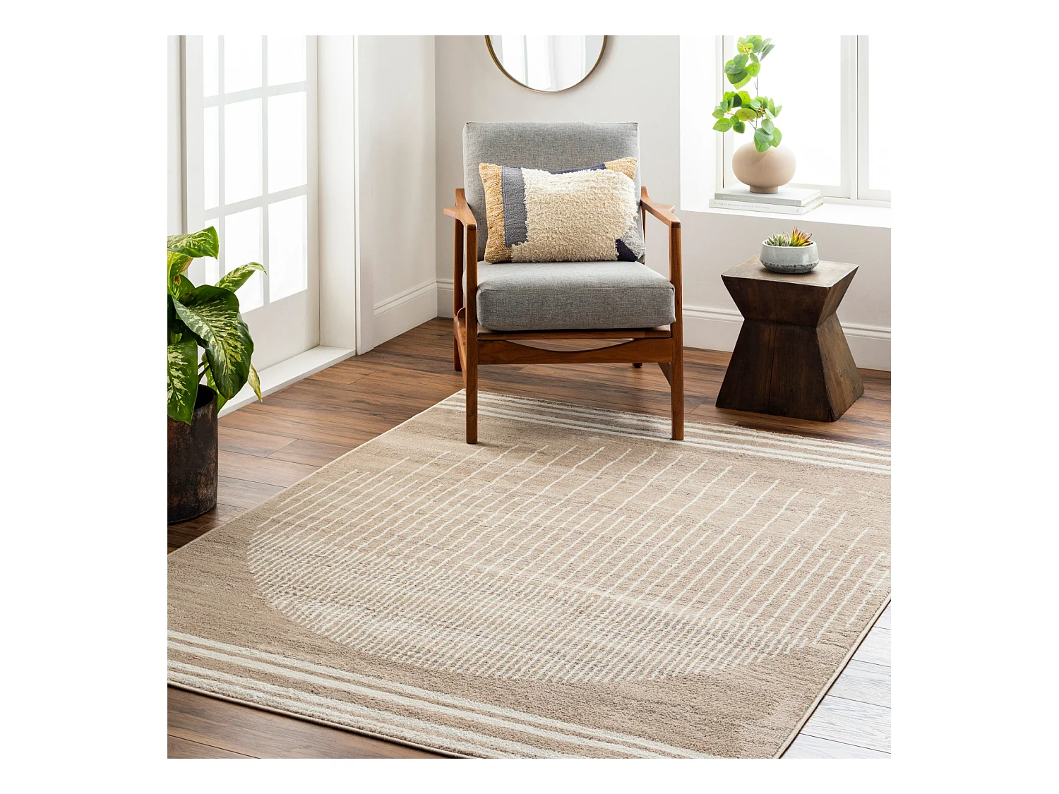 Moderner Skandinavischer Teppich - Braun/Beige - 160x215cm - ENSO