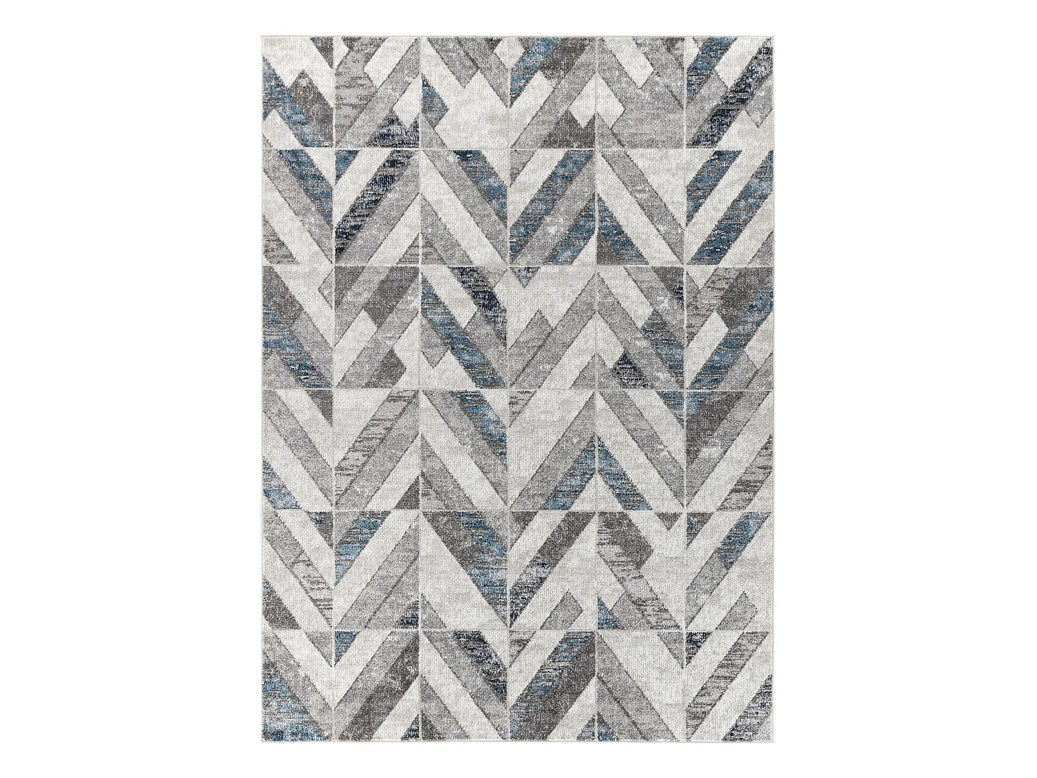 Tapis Scandinave Moderne - Bleu/Gris - 200x275cm - DIANA