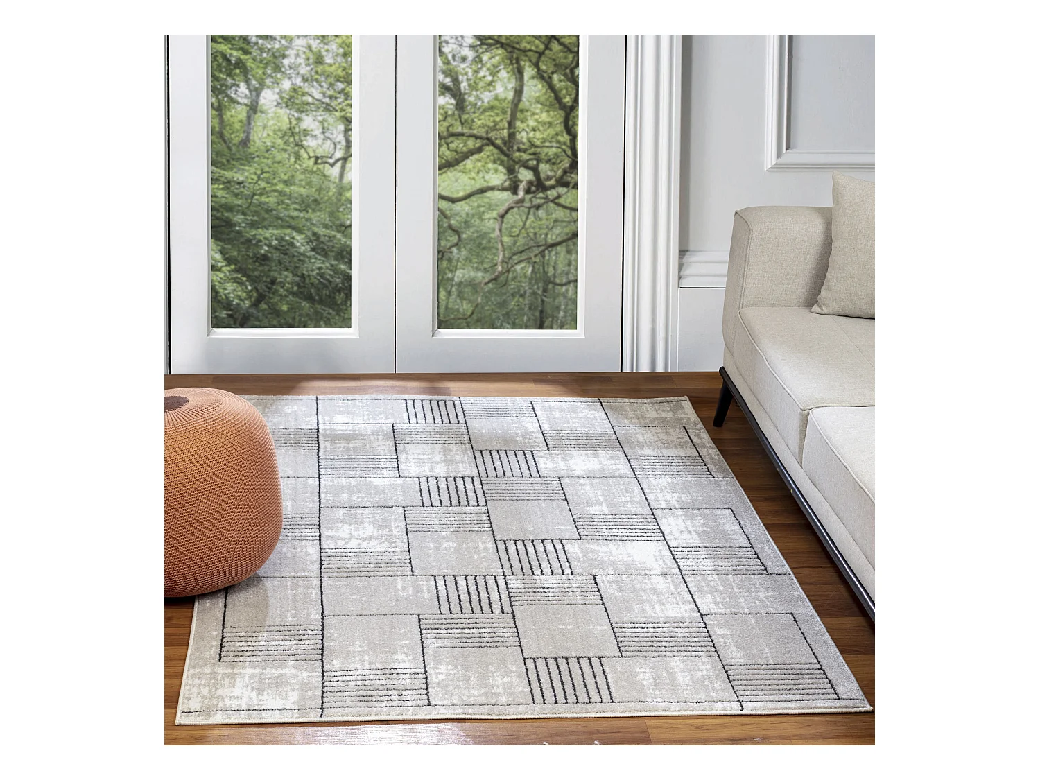 Modern Scandinavisch Tapijt - Grijs - 200x275cm - IVY