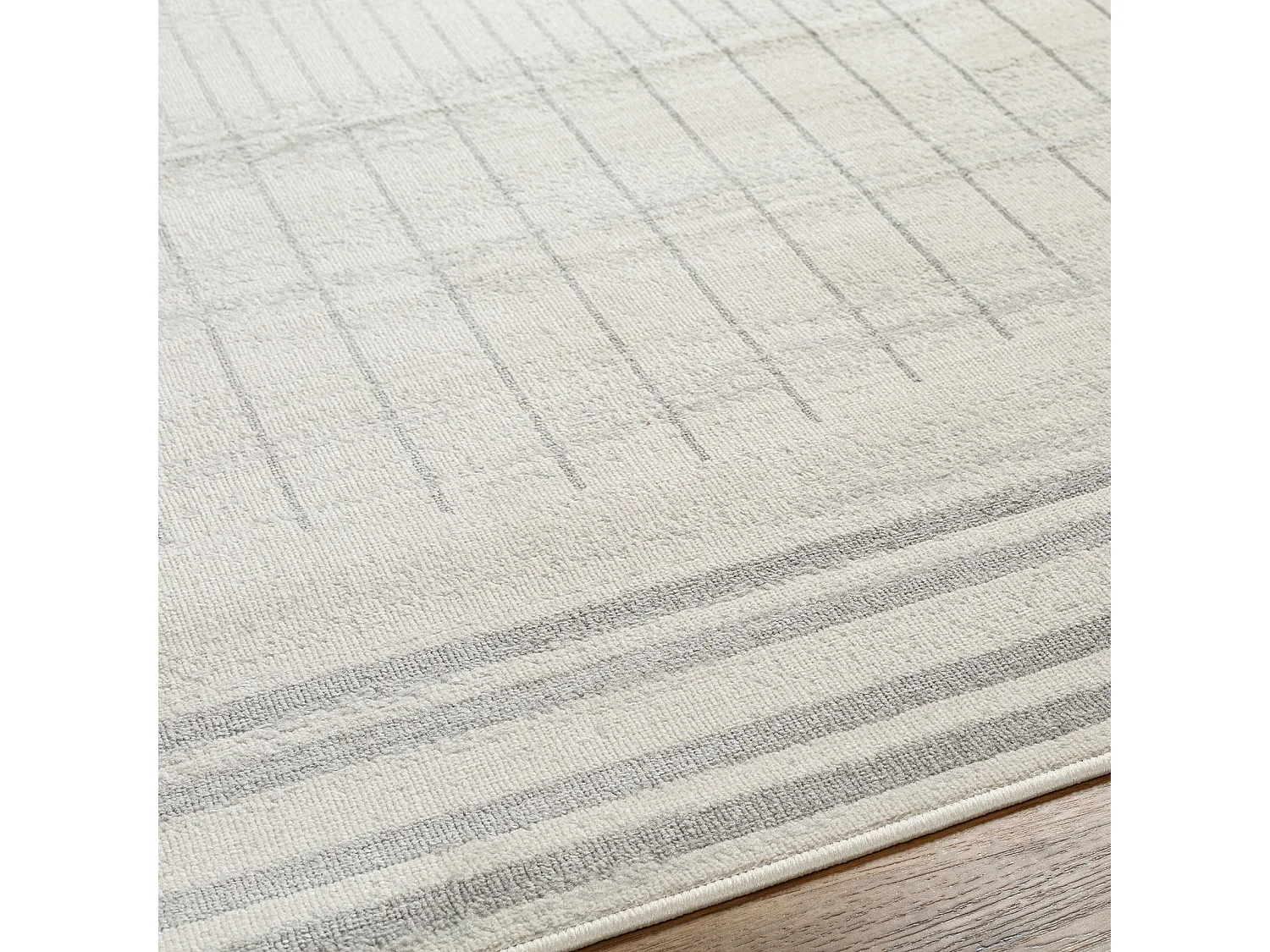 Modern Scandinavisch Tapijt - Ivoor/Grijs - 160x215cm - ENSO