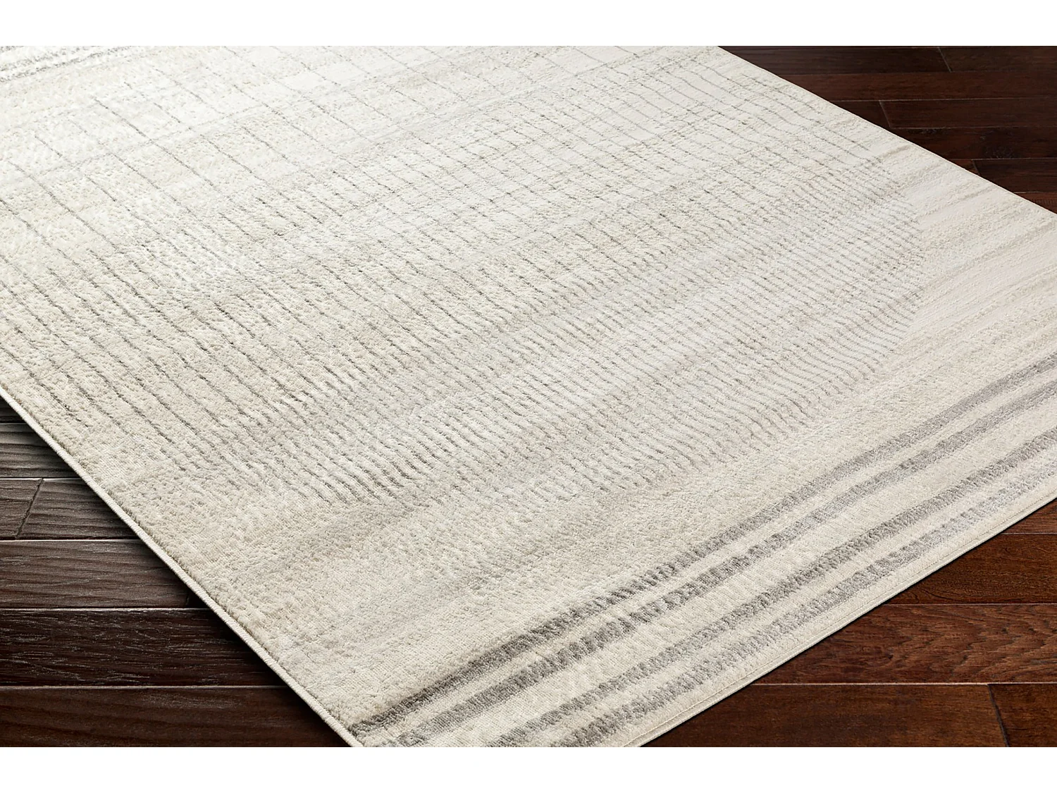 Modern Scandinavisch Tapijt - Ivoor/Grijs - 160x215cm - ENSO