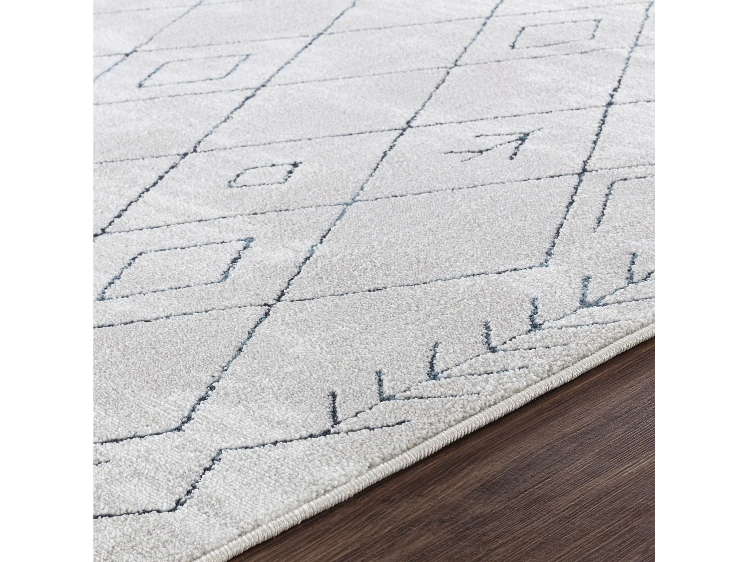 Tapis Berbère Ethnique - Blanc/Bleu - 80x150cm - FABIA