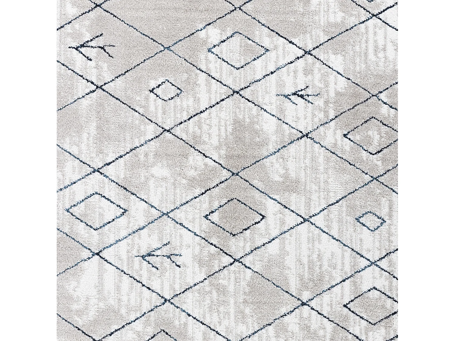 Tapis Berbère Ethnique - Blanc/Bleu - 80x150cm - FABIA