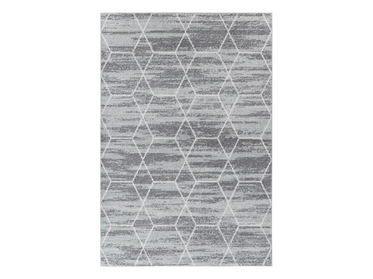 Tapis Scandinave Moderne - Gris/Blanc - 160x220cm - AANSHAL