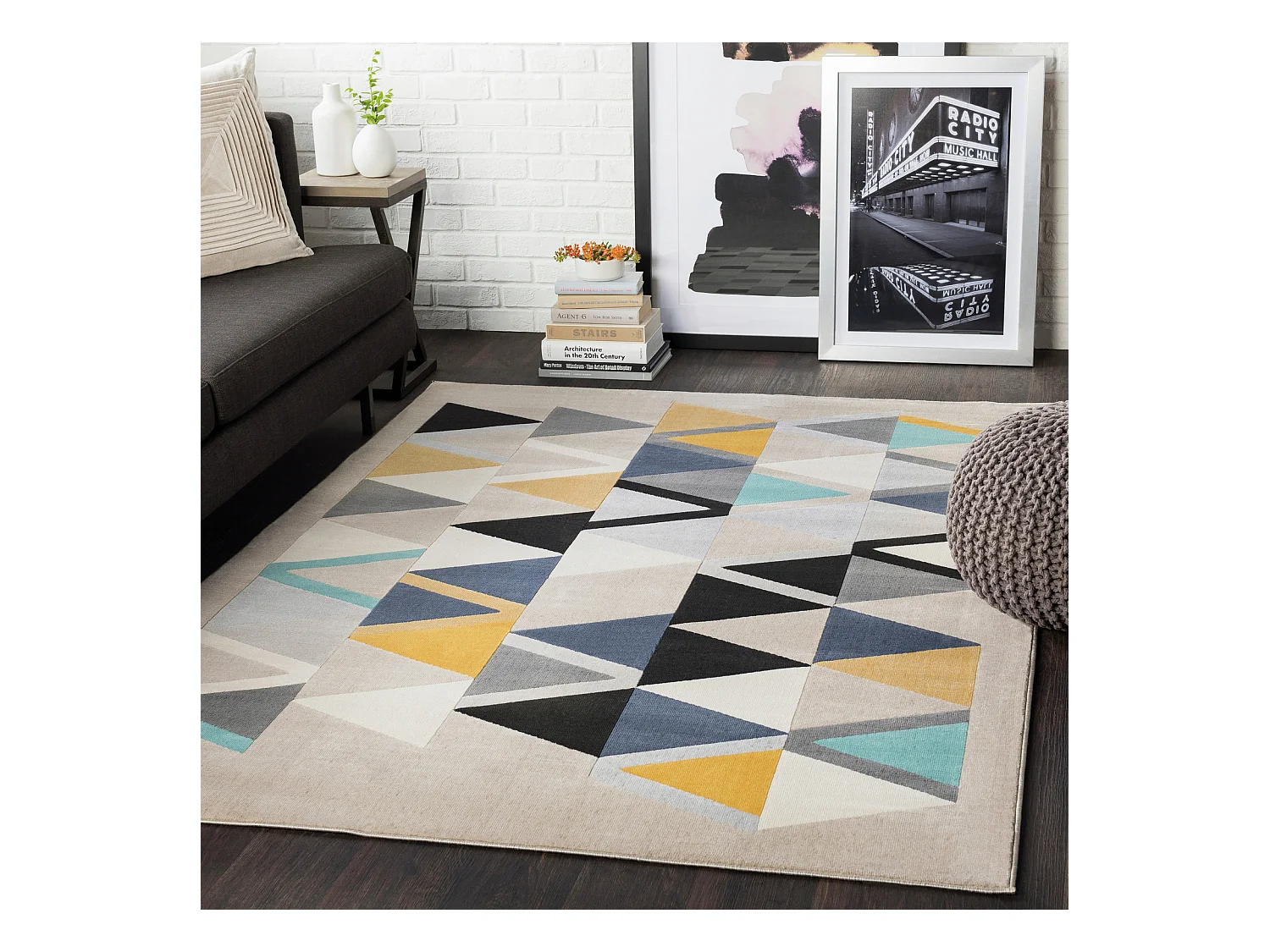 Modern Scandinavisch Tapijt - Meerkleurig/Grijs - 200x275cm - DELANEY