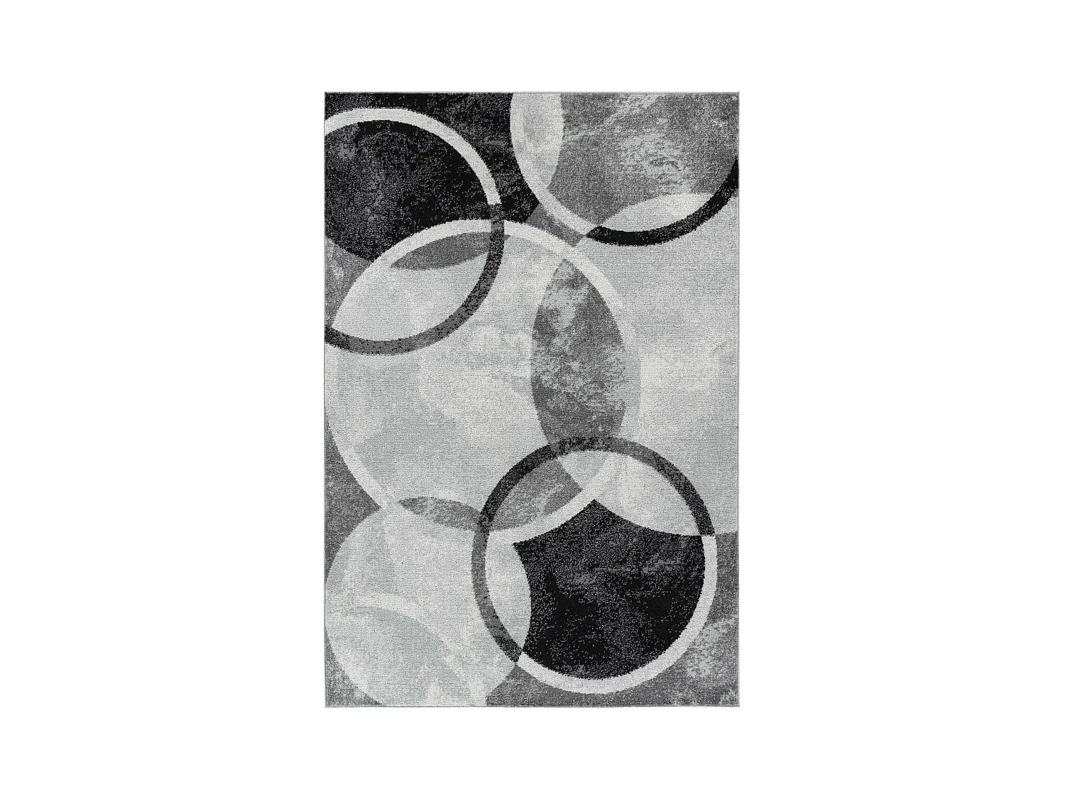 Tapis Scandinave Moderne - Noir/Gris/Blanc - 160x220cm - BELLA