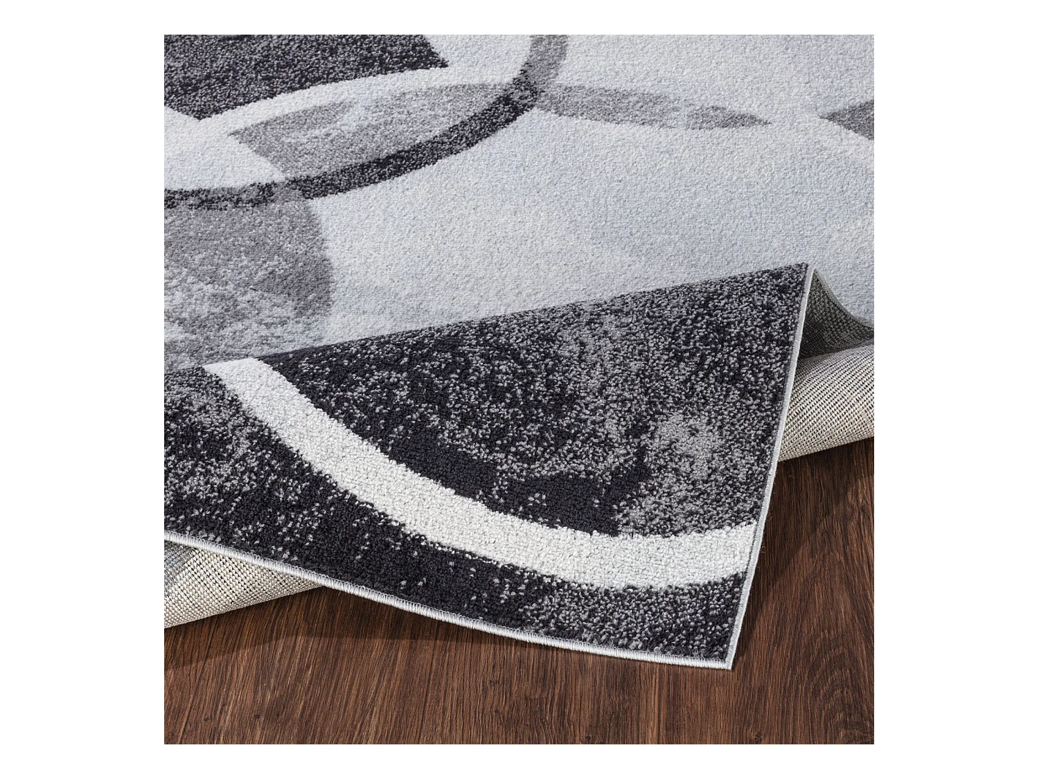 Tapis Scandinave Moderne - Noir/Gris/Blanc - 160x220cm - BELLA