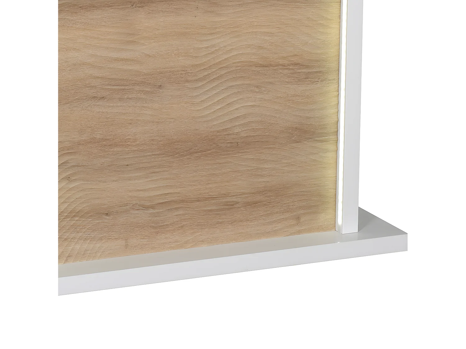 DAYTON OAK - Table Allongeable 180-225cm Effet Chêne et Leds