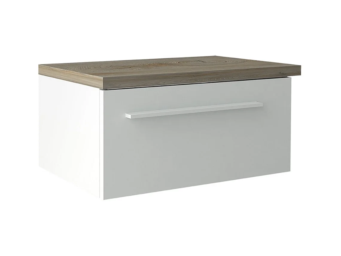 NINO LIGHT - Lit 180x200cm avec Leds et Chevets Suspendus + Commode