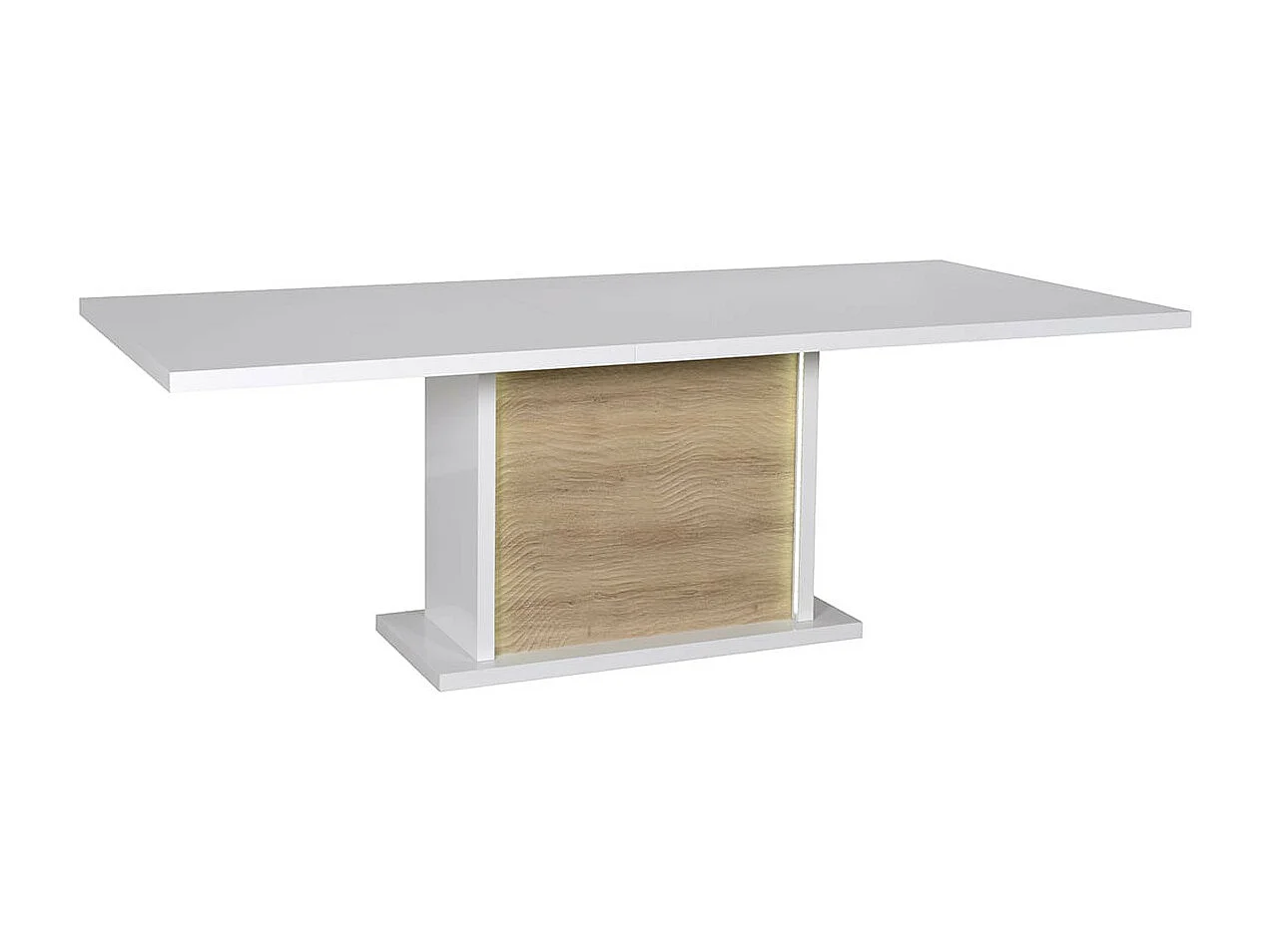 DAYTON OAK - Ensemble Séjour avec Table Allongeable 180-225cm + Leds