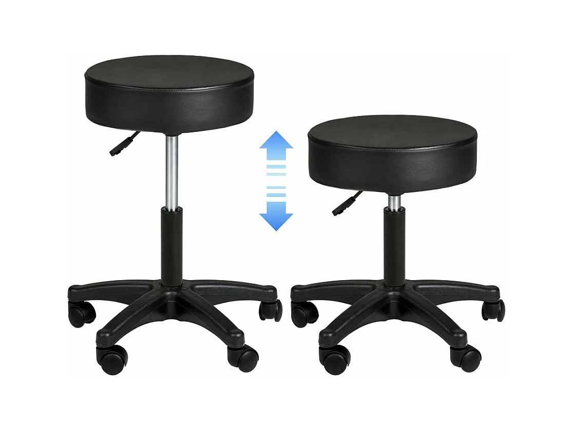 Sgabello girevole regolabile in altezza nero 1208021