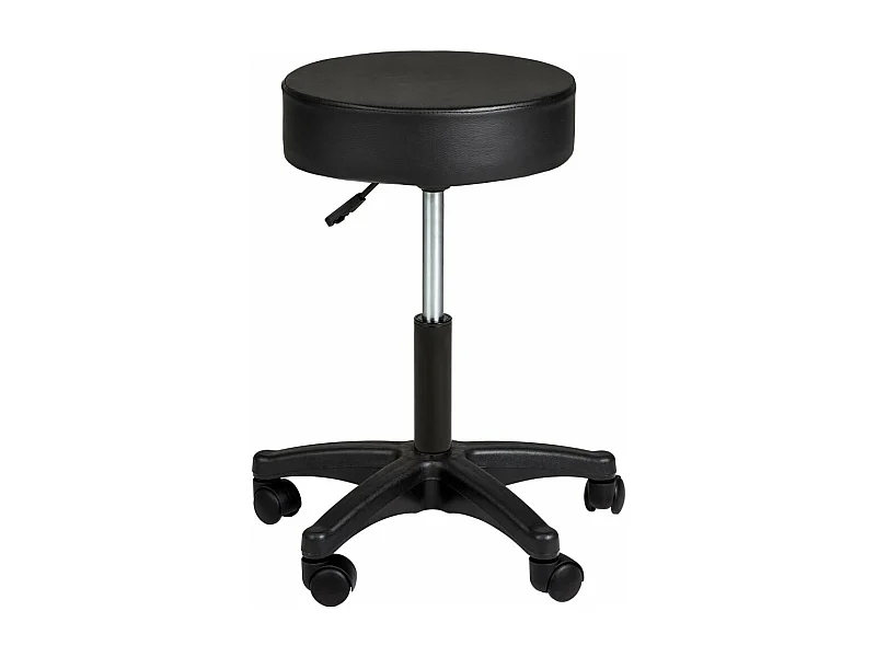 Tabouret à roulettes réglable noire 48 x 48 x 63 cm 1208021