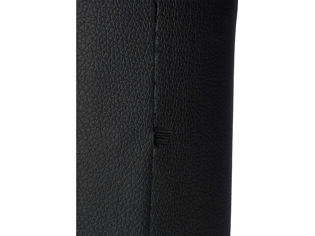 Sgabello rotondo con 4 gambe in legno e sintetico nero 13_0002818_2