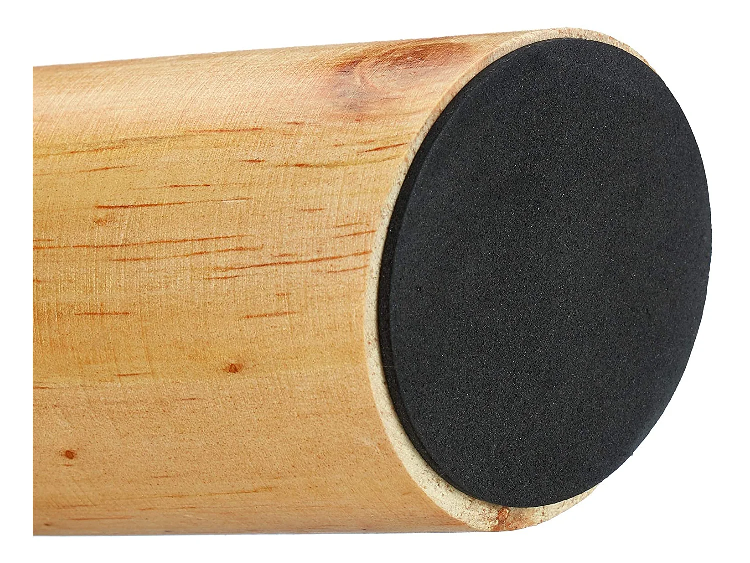 Banqueta redonda com 4 pés de madeira e sintético branco 13_0002818