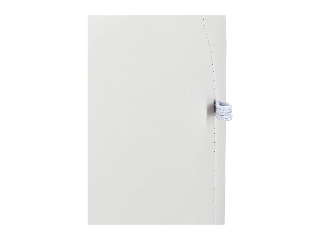 Banqueta redonda com 4 pés de madeira e sintético branco 13_0002818