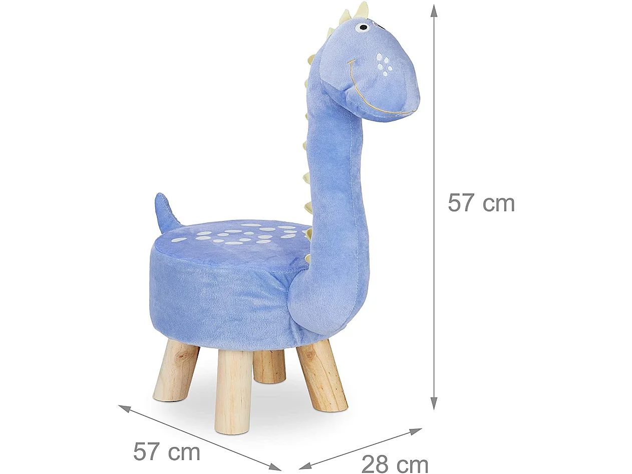 Tabouret animalier pour enfants bleue 57 x 28 x 57 cm 13_0002752