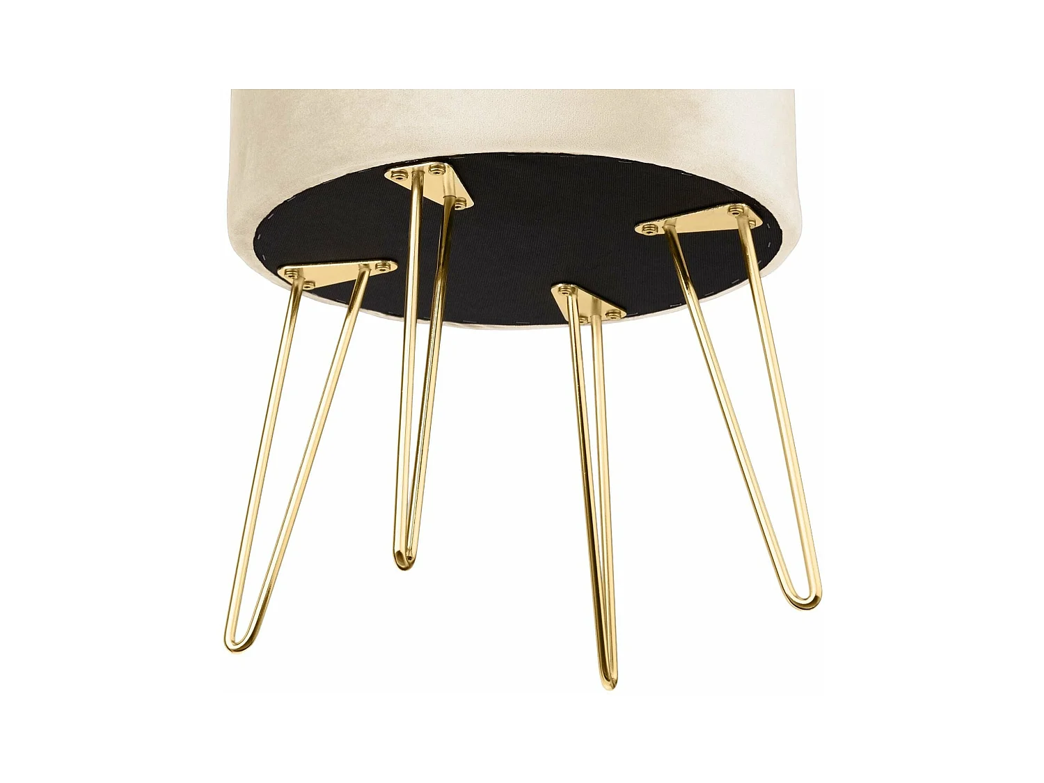 Sgabello ottomano con contenitore, tavolino effetto velluto beige 08_0000307