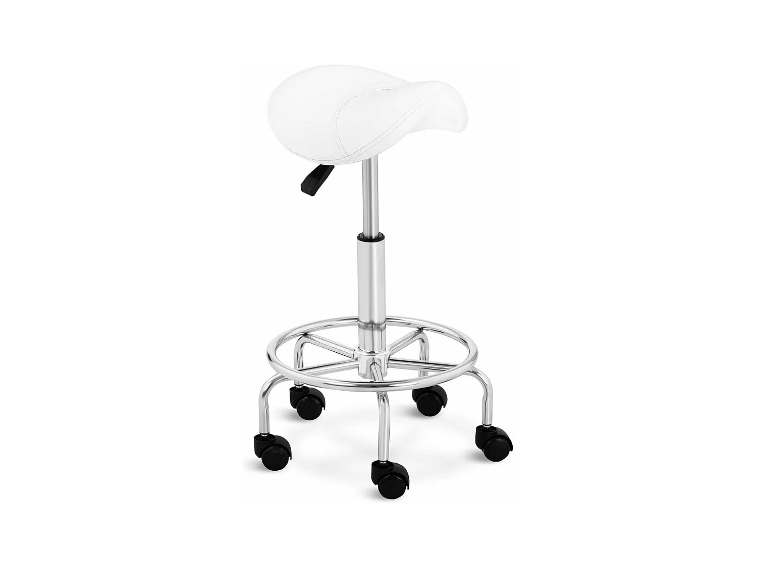 Tabouret chaise siège selle blanche 41 x 41 x 76 cm 14_0003765