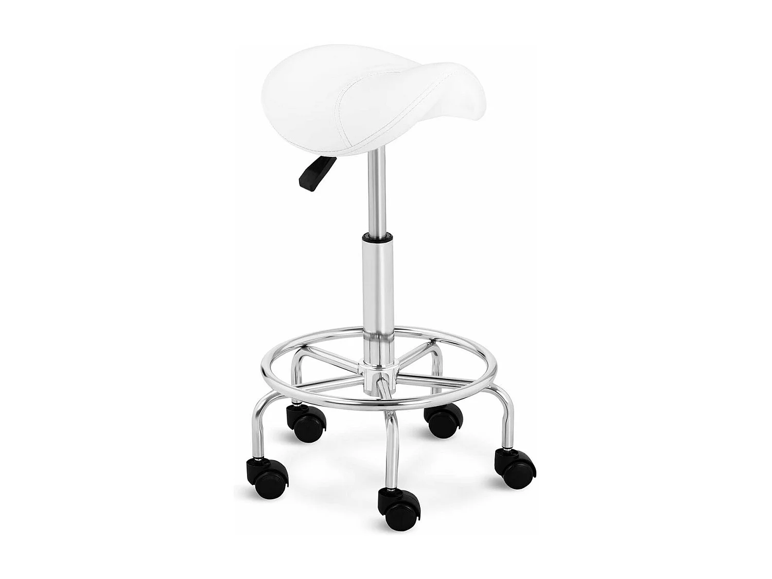 Tabouret chaise siège selle blanche 41 x 41 x 76 cm 14_0003765