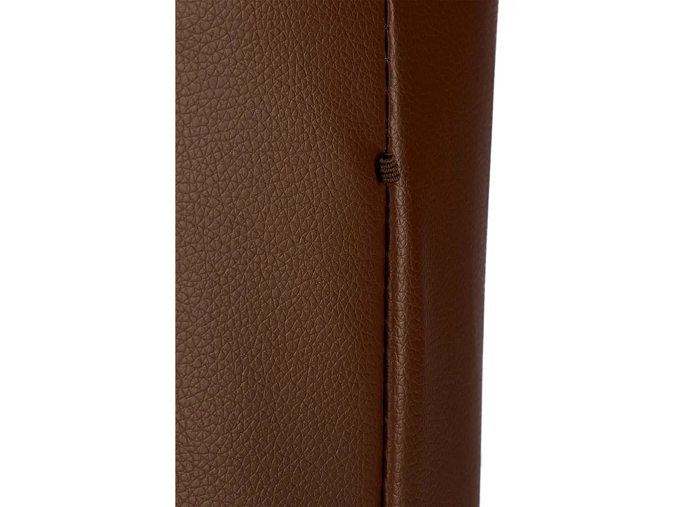 Taburete redondo con 4 patas de madera y sintético marrón 13_0002818_3