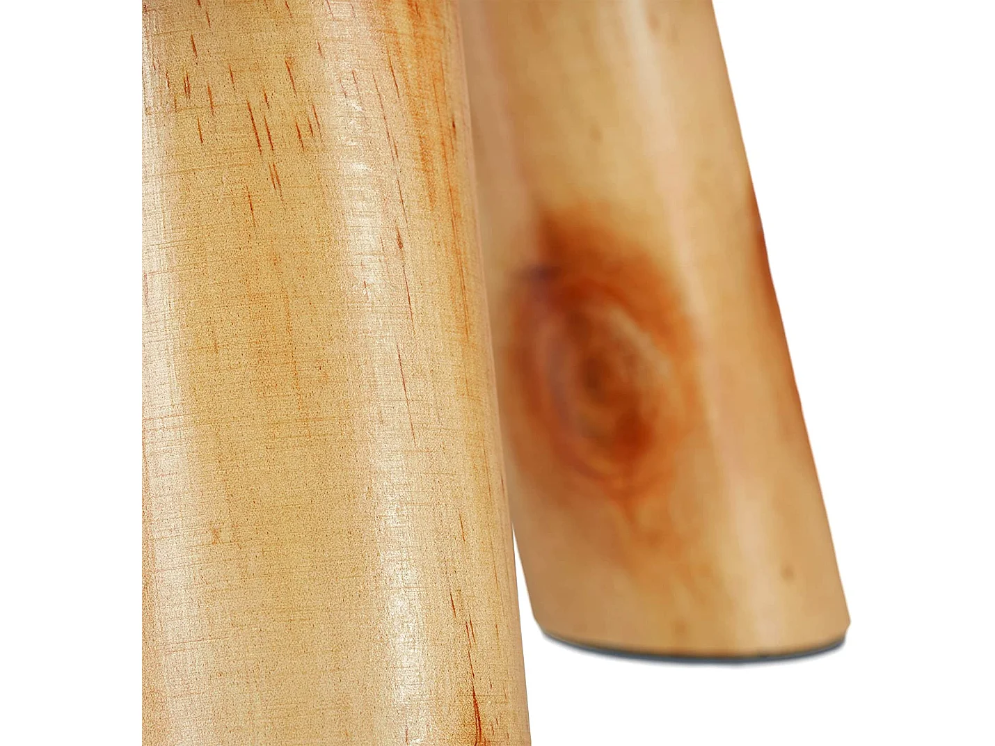 Taburete redondo con 4 patas de madera y sintético marrón 13_0002818_3