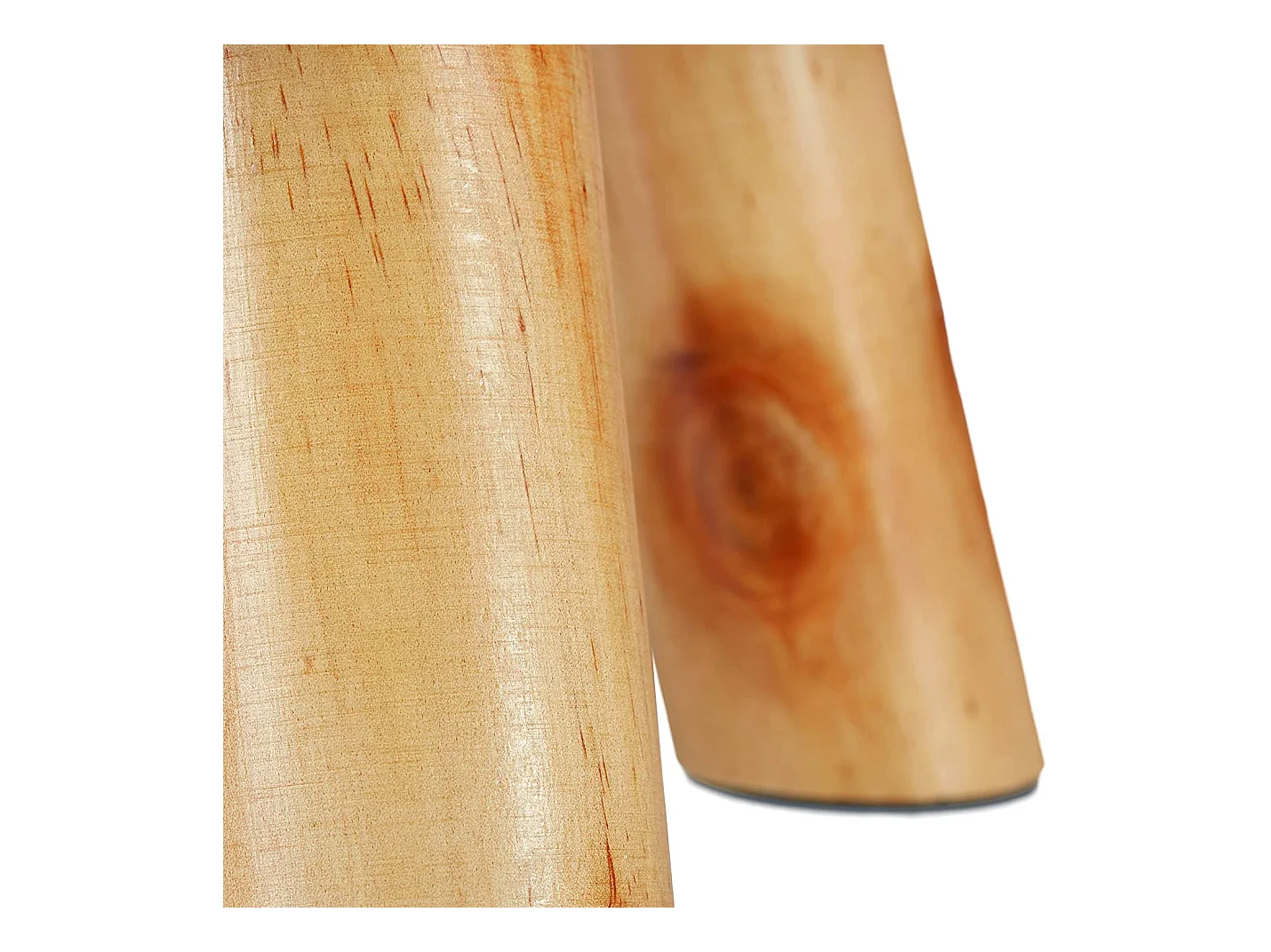 Taburete pelo pelo sintético puf 4 patas madera marrón 13_0002796_2