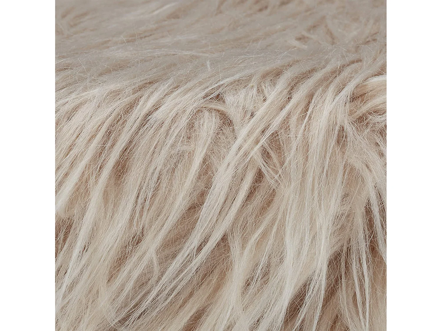 Tabouret fausse fourrure poils bois marron 31 x 31 x 31 cm 13_0002796_2