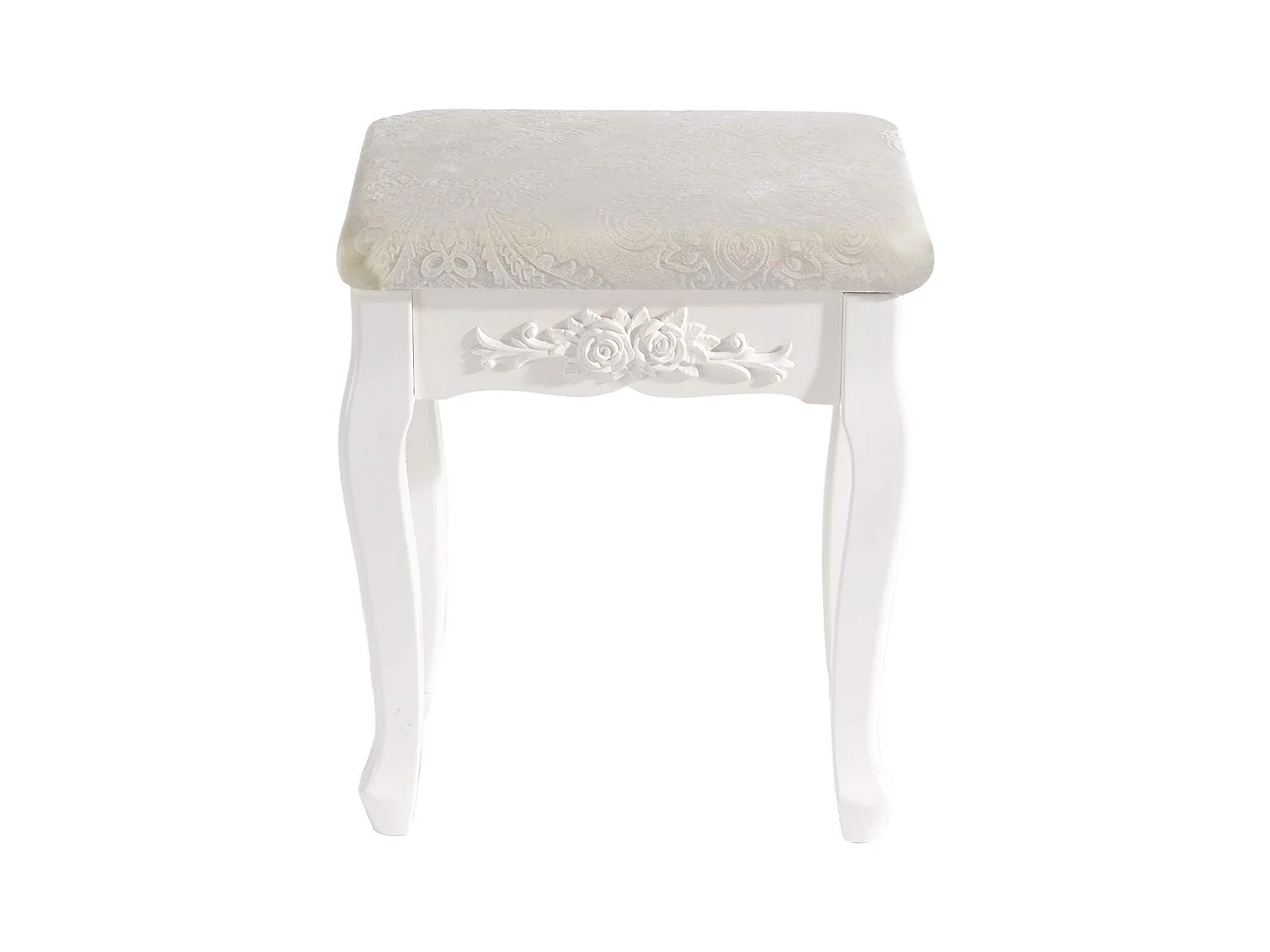 Tabouret de coiffeuse en effet bois blanche 37 x 30 x 50 cm 19_0000469