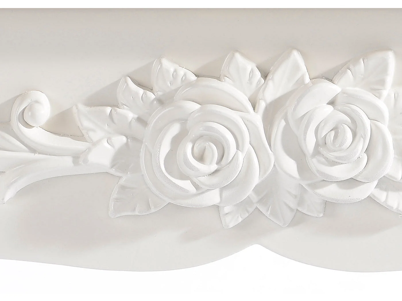 Taburete tocador de madera MDF blanco crema 19_0000469