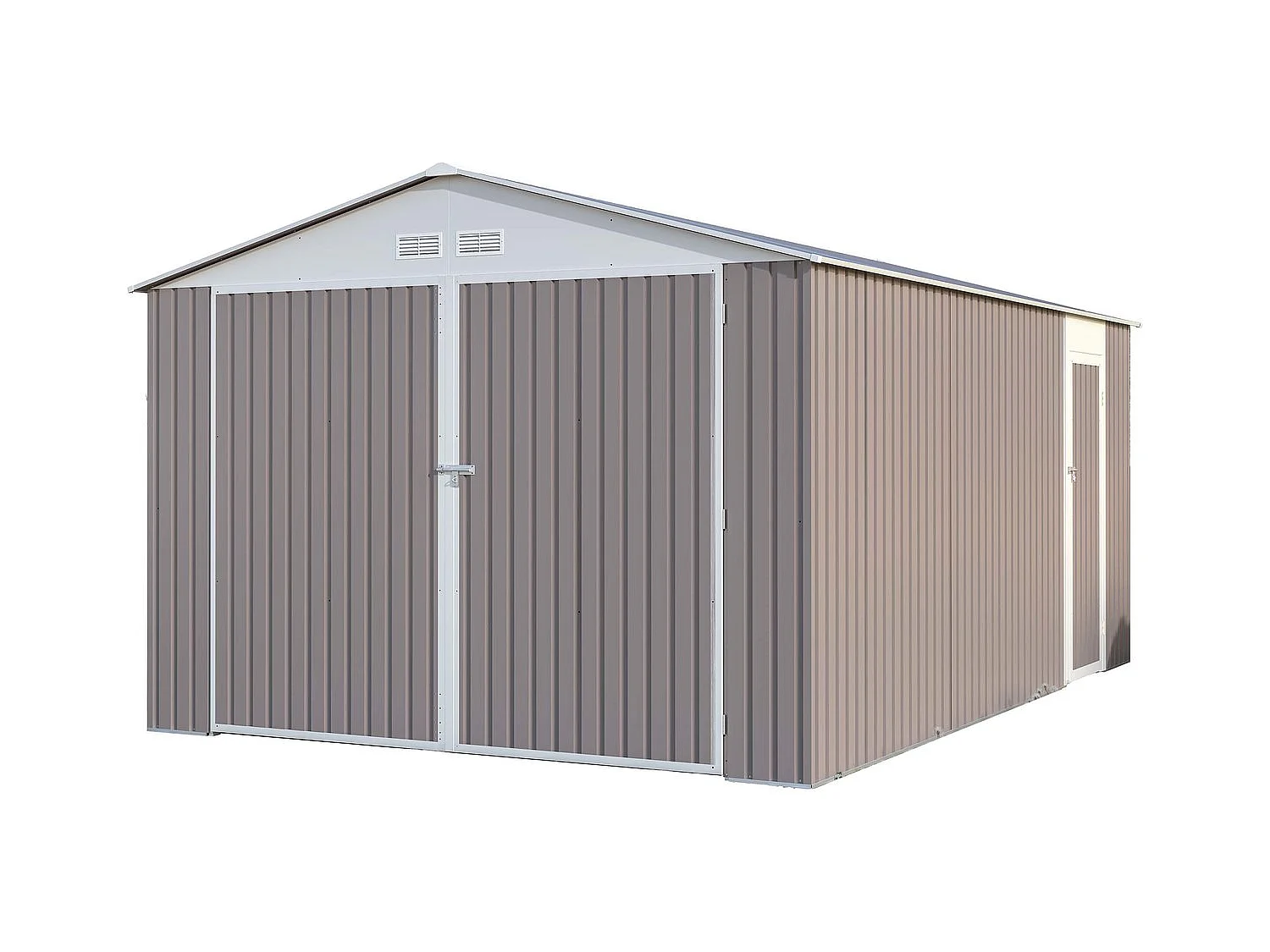 Garagem de metal "Nevada" com porta de batente - 15,36 m² para armazenamento ótimo