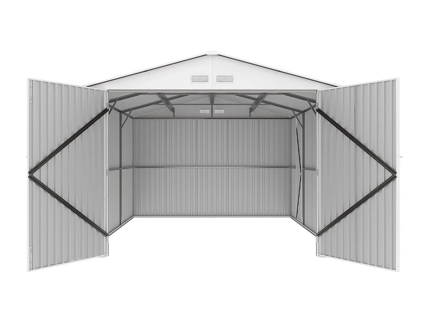 Garage metaal met openslaande deuren schuur "Nevada" - 15,36 m²