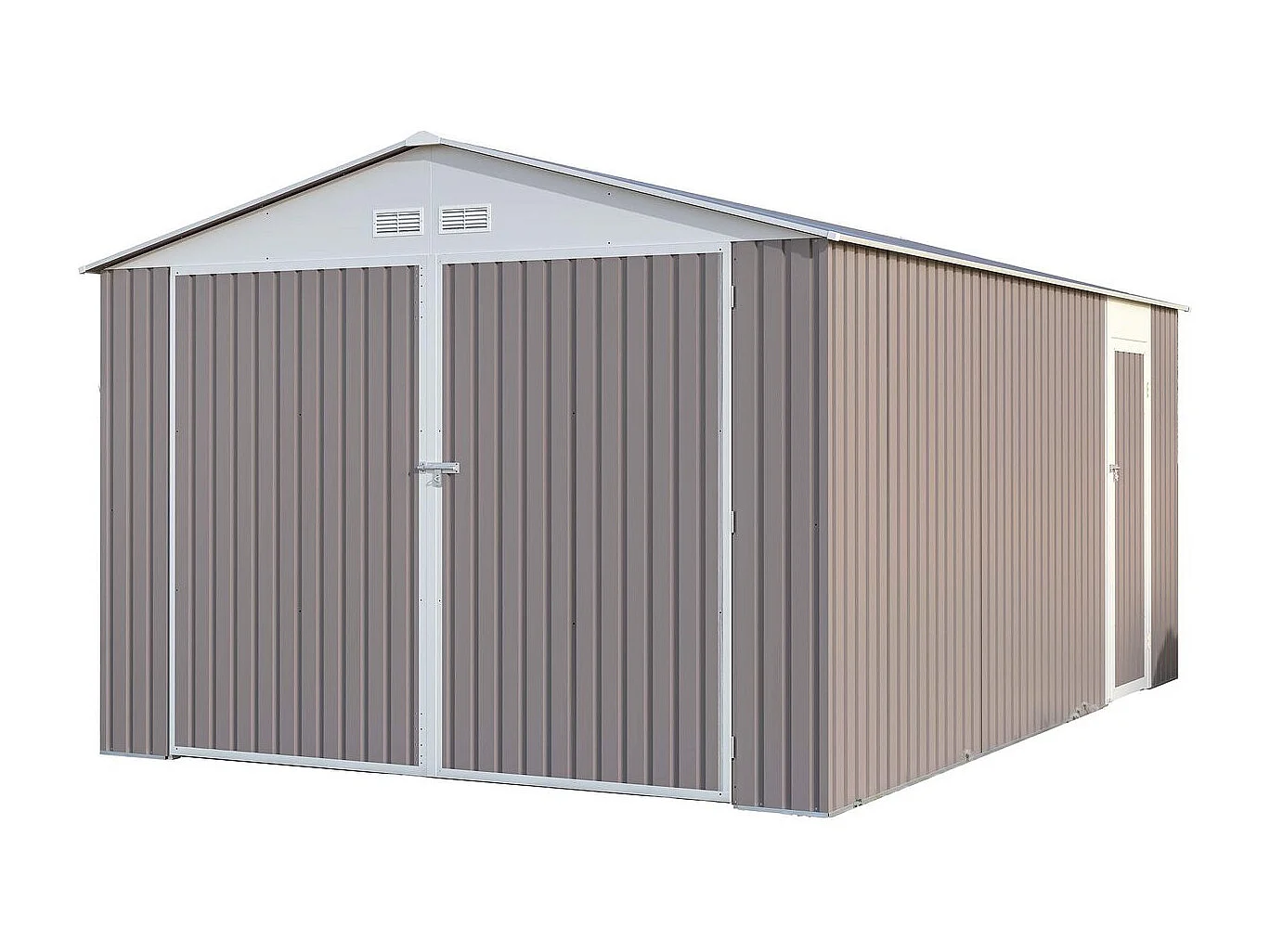 Garage métal "Nevada" avec porte battante - 15,36 m²