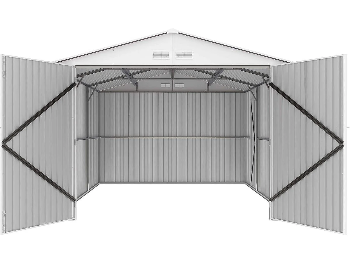 Garage métal "Nevada" avec porte battante - 15,36 m²