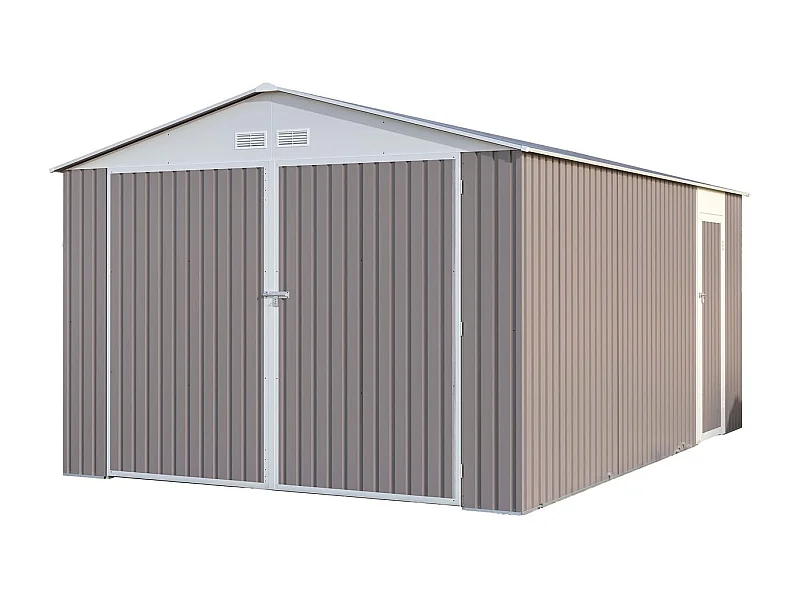 Garage métal "Nevada" avec porte battante - 15,36 m²