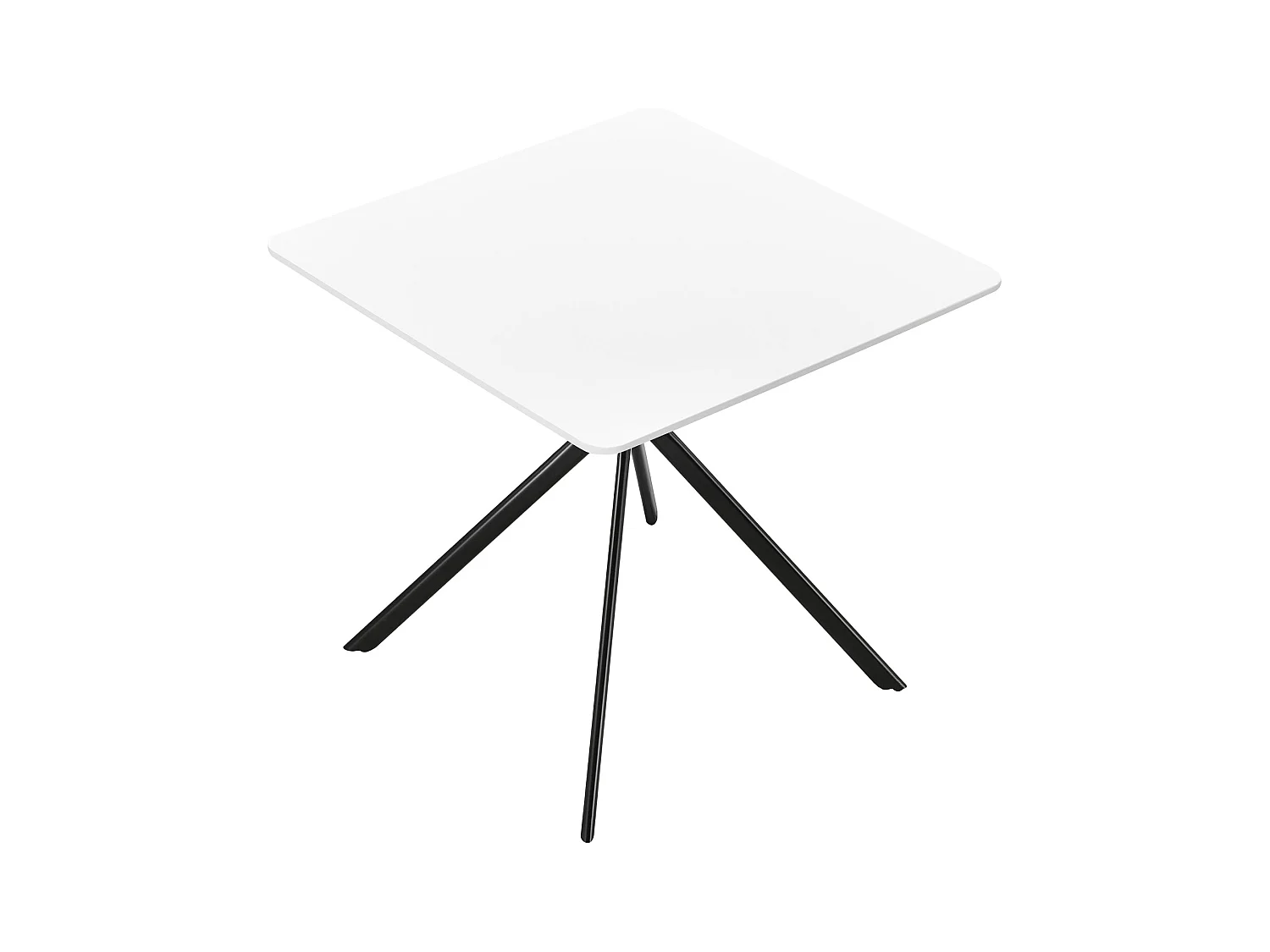 Table salle à manger effet bois blanche 78 x 78 x 75 cm 03_0004117