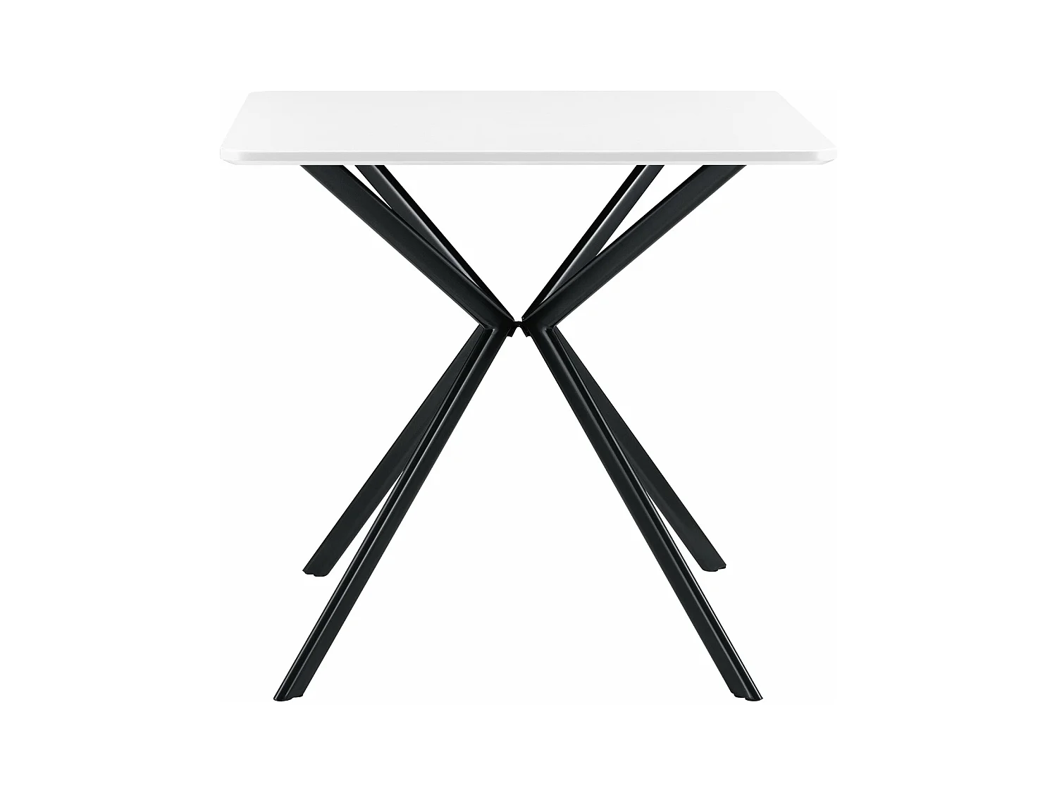 Table salle à manger effet bois blanche 78 x 78 x 75 cm 03_0004117