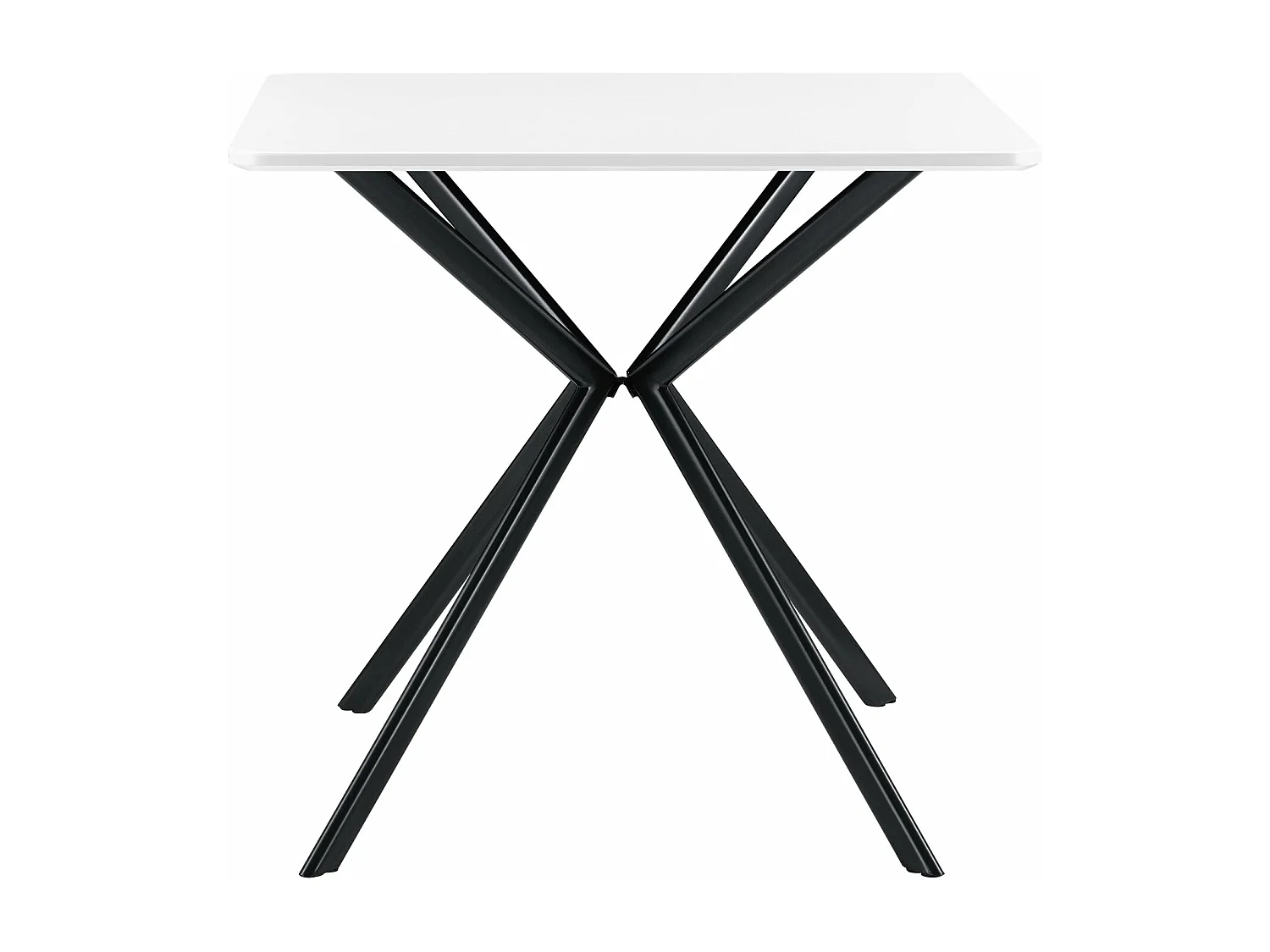 Table salle à manger effet bois blanche 78 x 78 x 75 cm 03_0004117