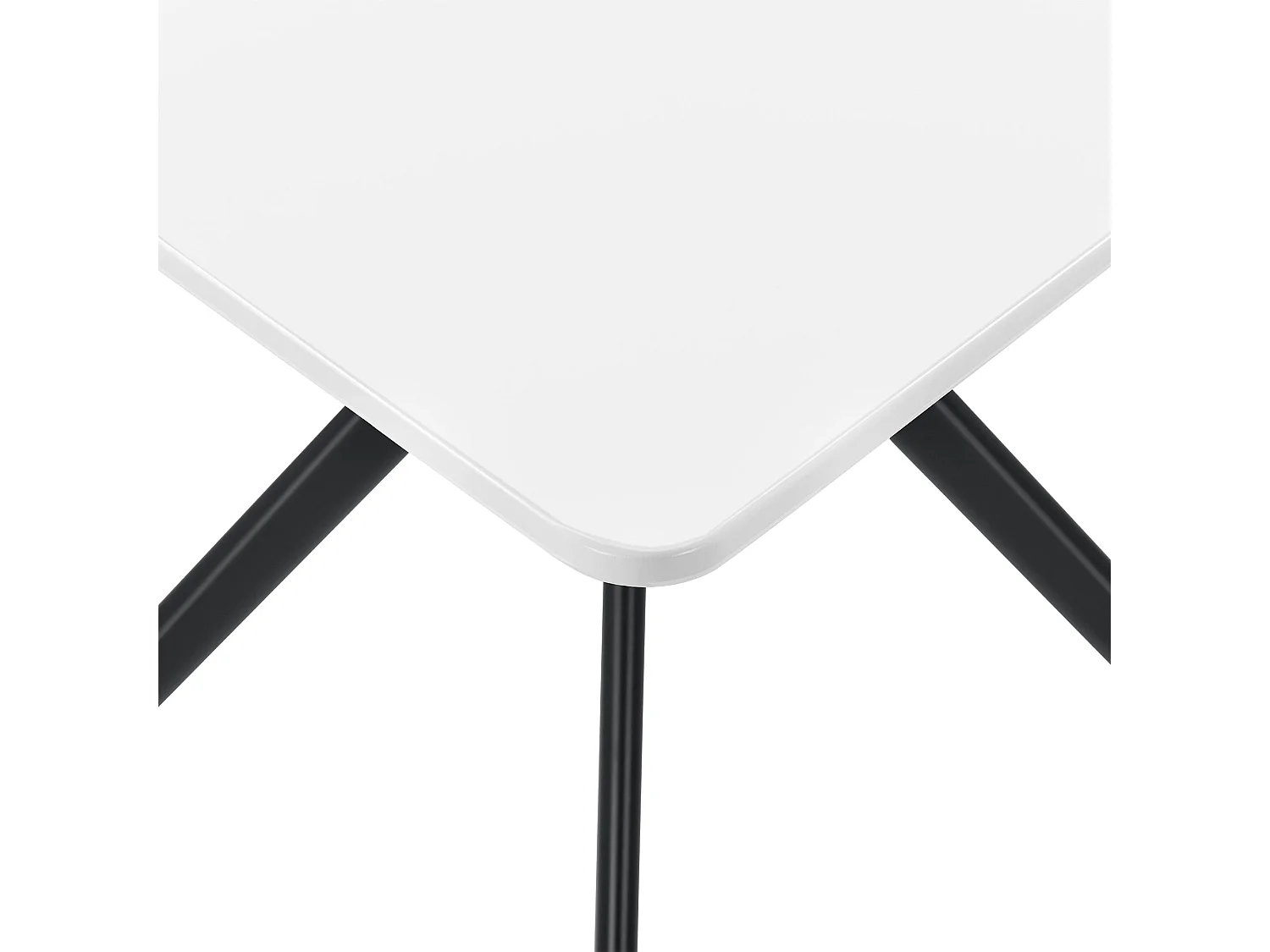 Table salle à manger effet bois blanche 78 x 78 x 75 cm 03_0004117