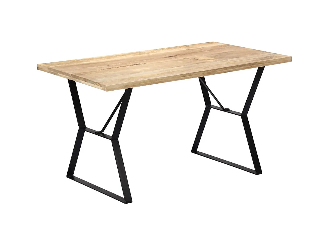 Table de salon salle bois marron 140 x 80 x 76 cm 0902151