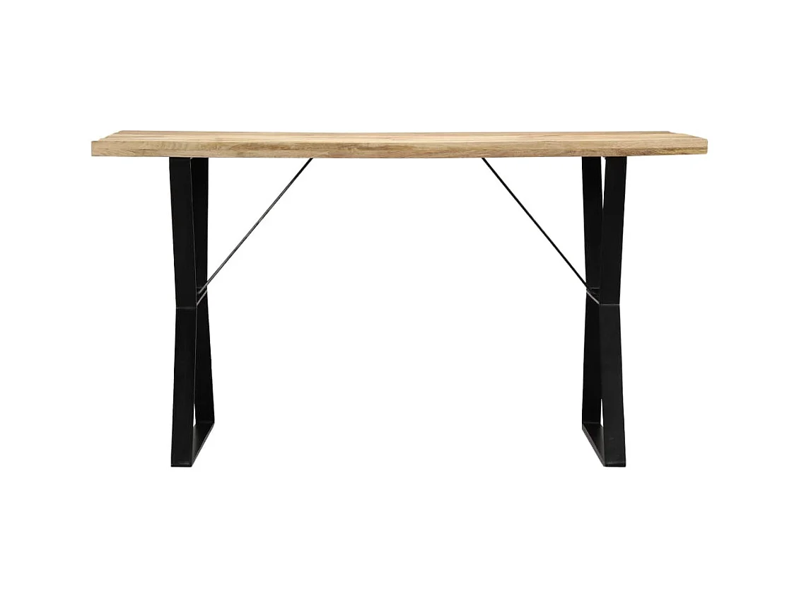 Table de salon salle bois marron 140 x 80 x 76 cm 0902151