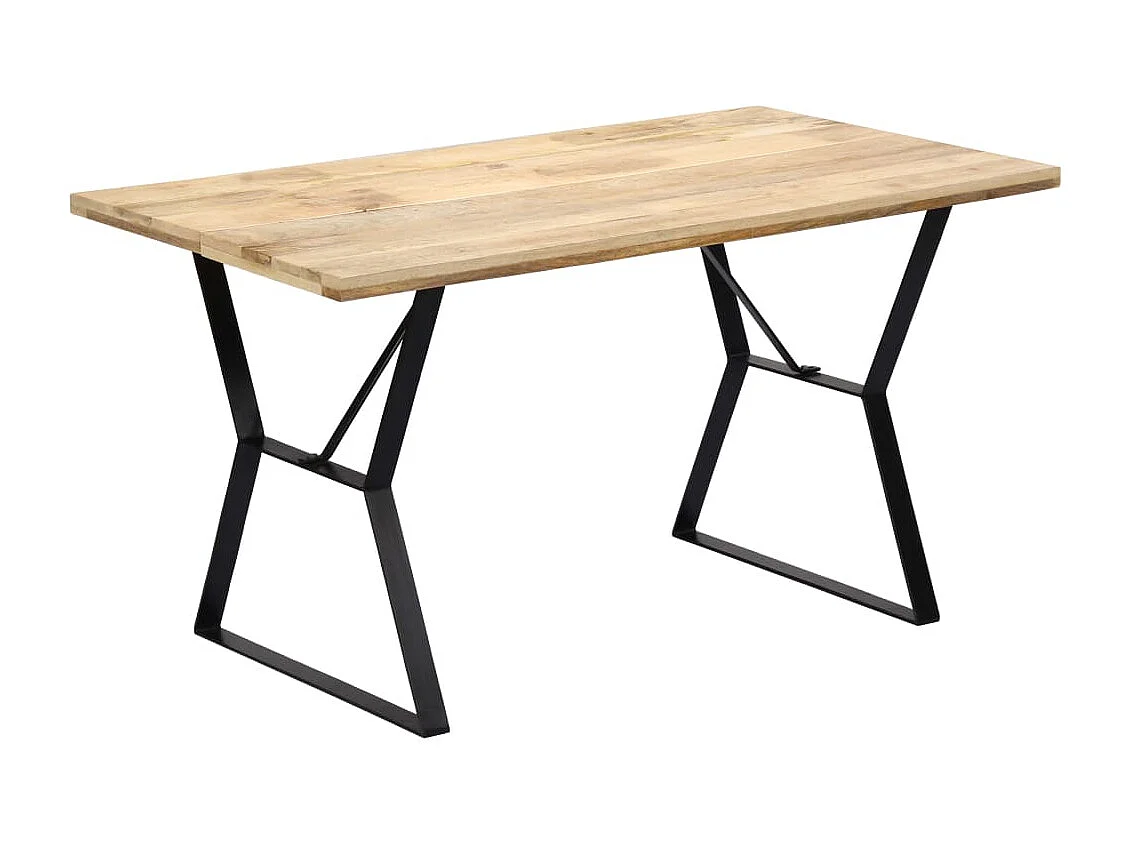 Table de salon salle bois marron 140 x 80 x 76 cm 0902151