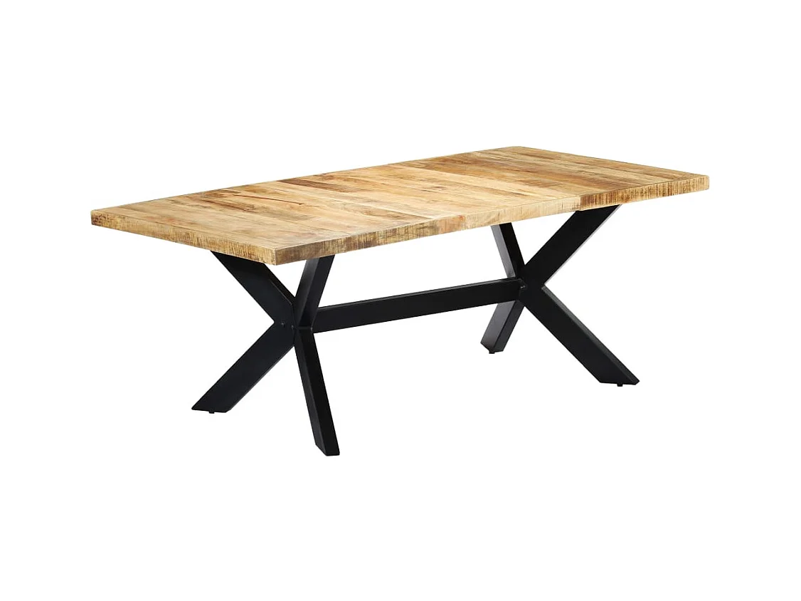 Table de salon salle bois marron 200 x 100 x 75 cm 0902276
