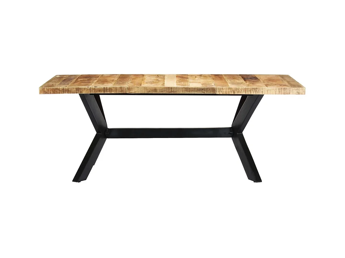Table de salon salle bois marron 200 x 100 x 75 cm 0902276