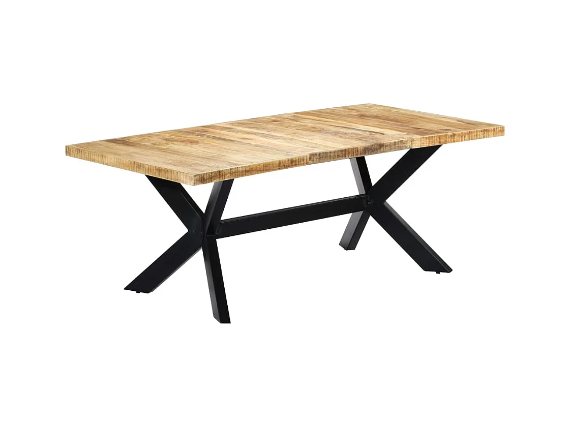 Table de salon salle bois marron 200 x 100 x 75 cm 0902276